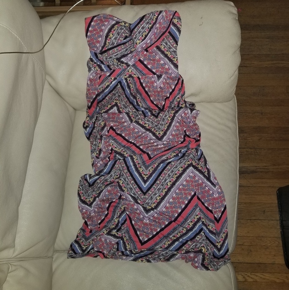 💚💜💛 American Rag straples BOHO maxi dress